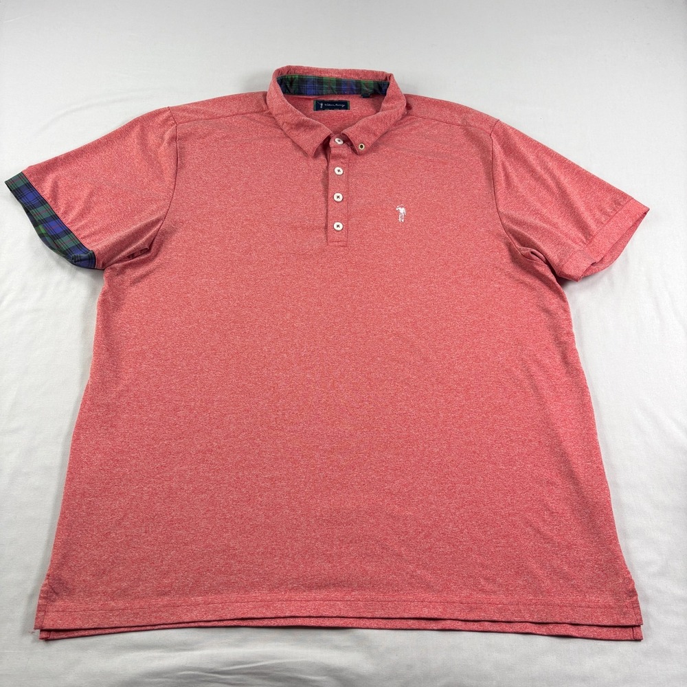 William Murray Shirt‎ Mens XL Red Golf Polo Performance Wicking Stretch